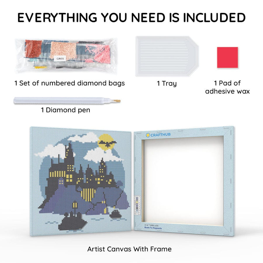 Boats To Hogwarts - Framed Diamond Painting Kit