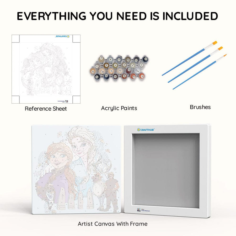 Frozen Adventure - Framed Paint By Numbers Kit