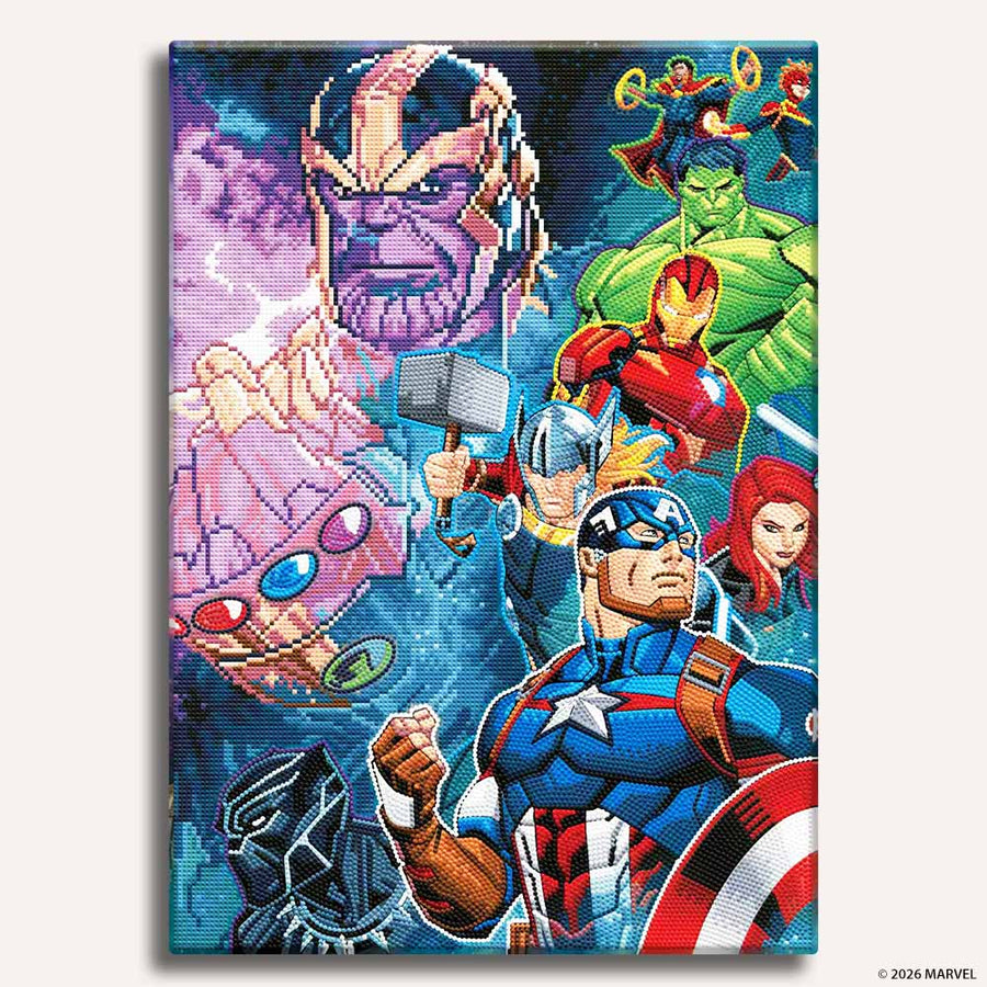 The Avengers vs Thanos - Diamond Painting Kit
