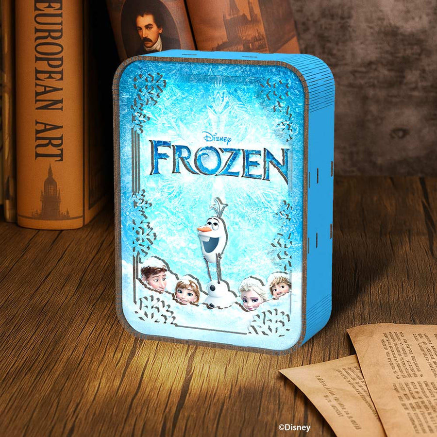 Frozen Magic Glow - โคมไฟจิ๊กซอว์ไม้ 3D DIY