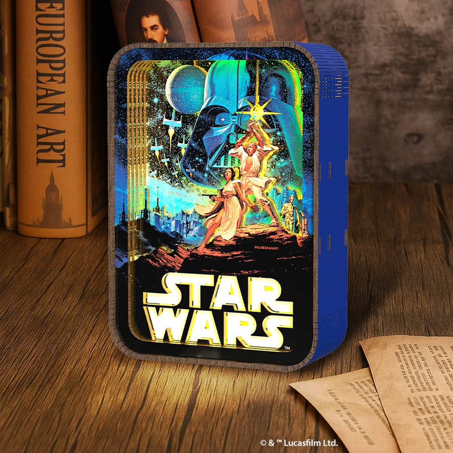 Star Wars: A New Hope - โคมไฟจิ๊กซอว์ไม้ 3D DIY