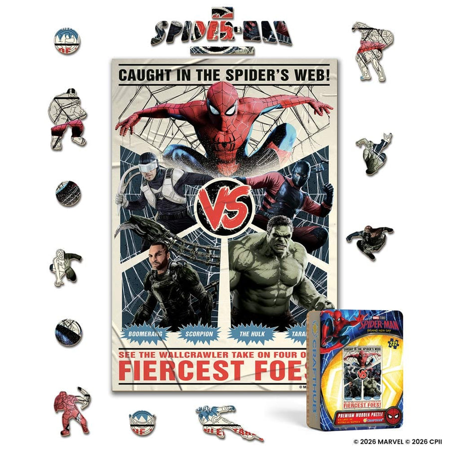 Spider-Man Fiercest Foes - Wooden Jigsaw Puzzle
